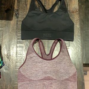 Pink sport bras